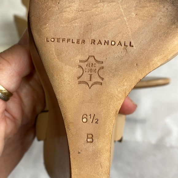 Loeffler Randall Piper Wedge‎ Sandal Tan Size 6-1/2 - Picture 6 of 8